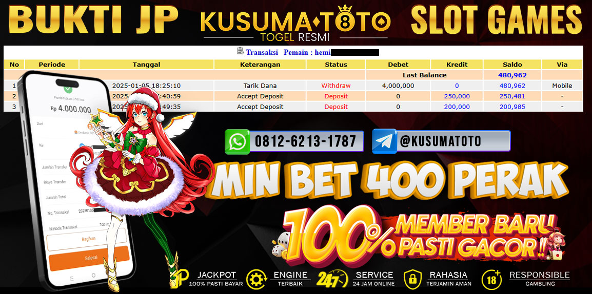 Bukti Jackpot Starlight Christmas Rp.4.000.00,- Lunas Dibayar